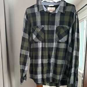Urban Pipeline Green and Gray Plaid Shirt